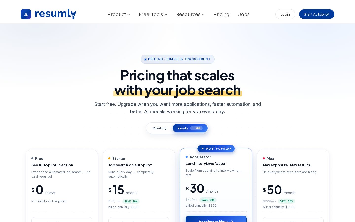 Resumly Pricing