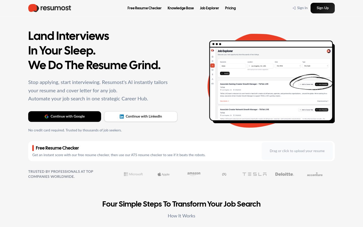 Resumost Homepage