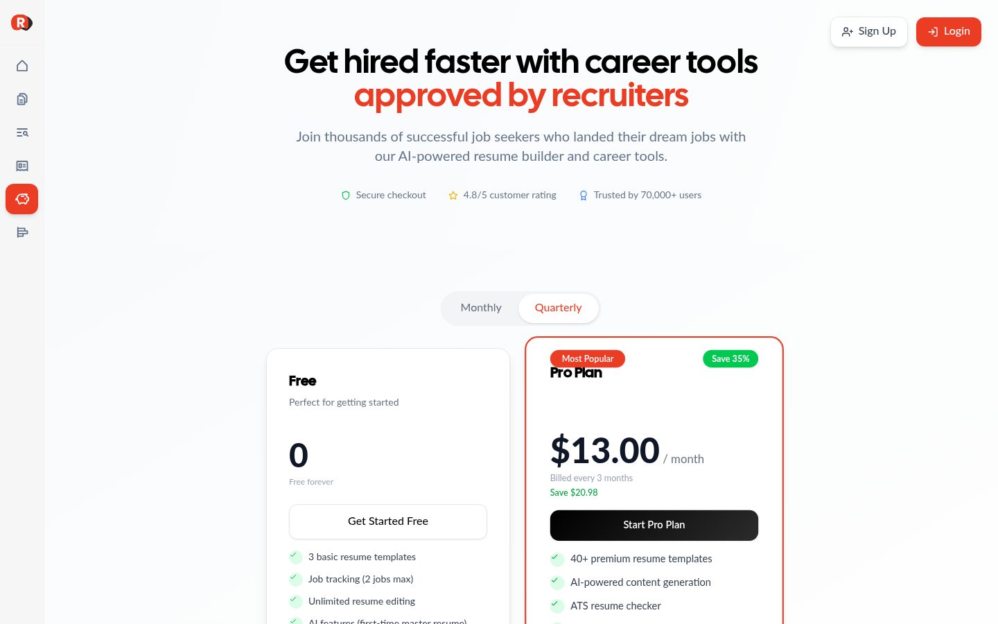Resumost Pricing