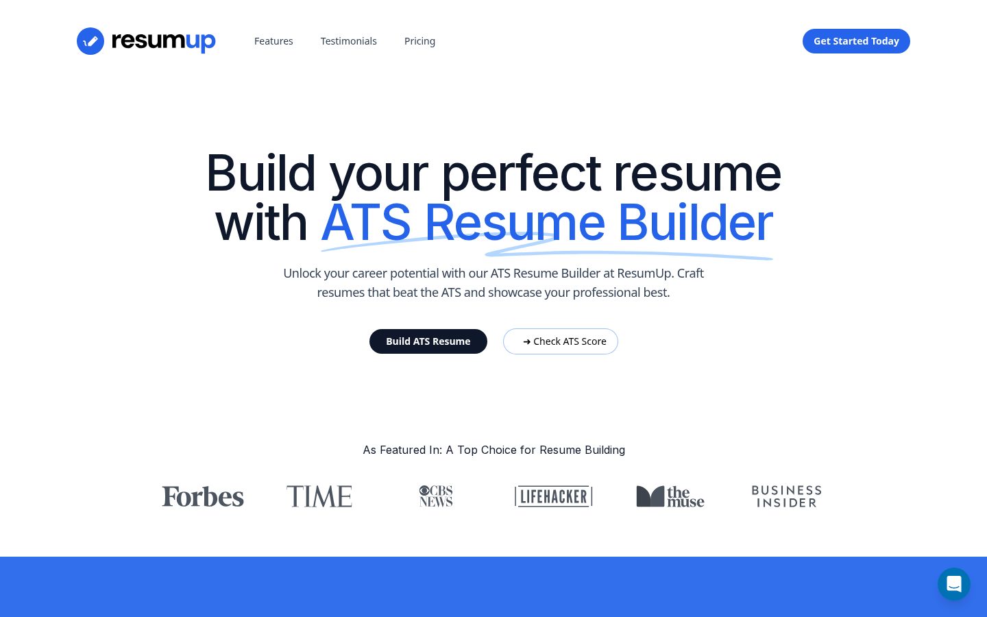 ResumUp Homepage