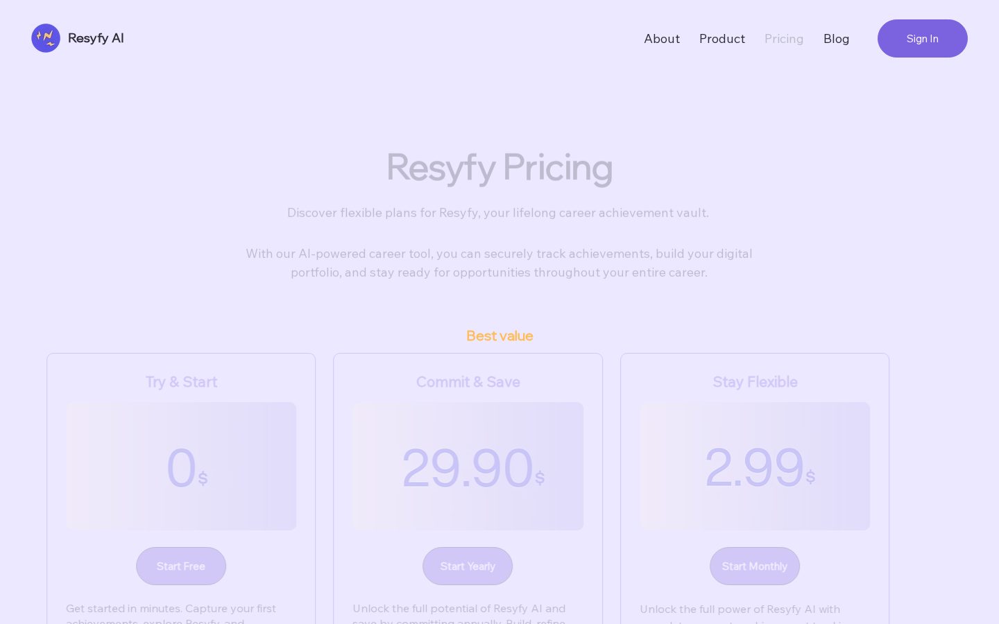 Resyfy AI Pricing