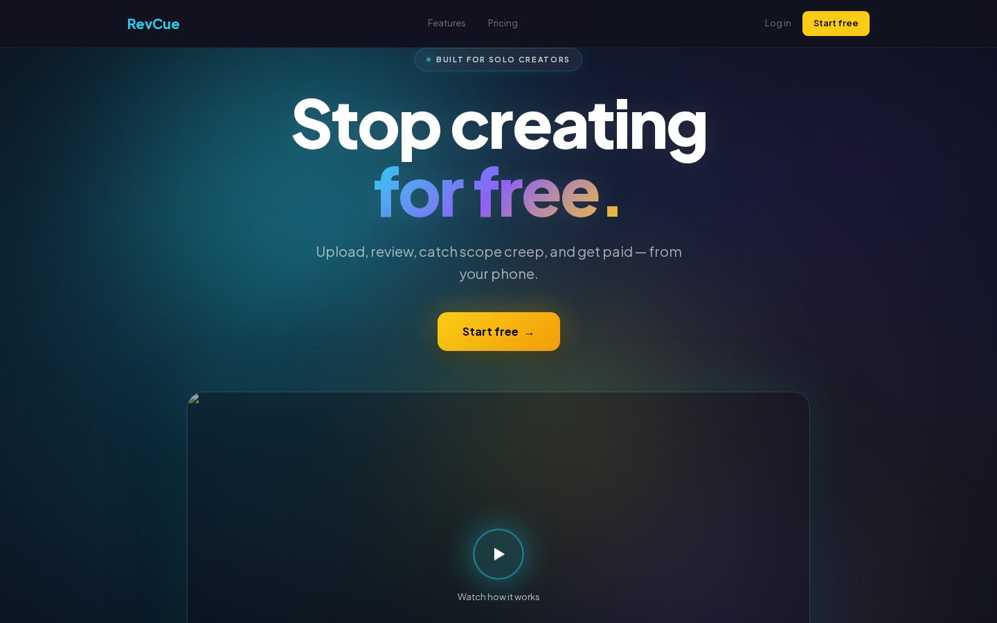 RevCue Homepage