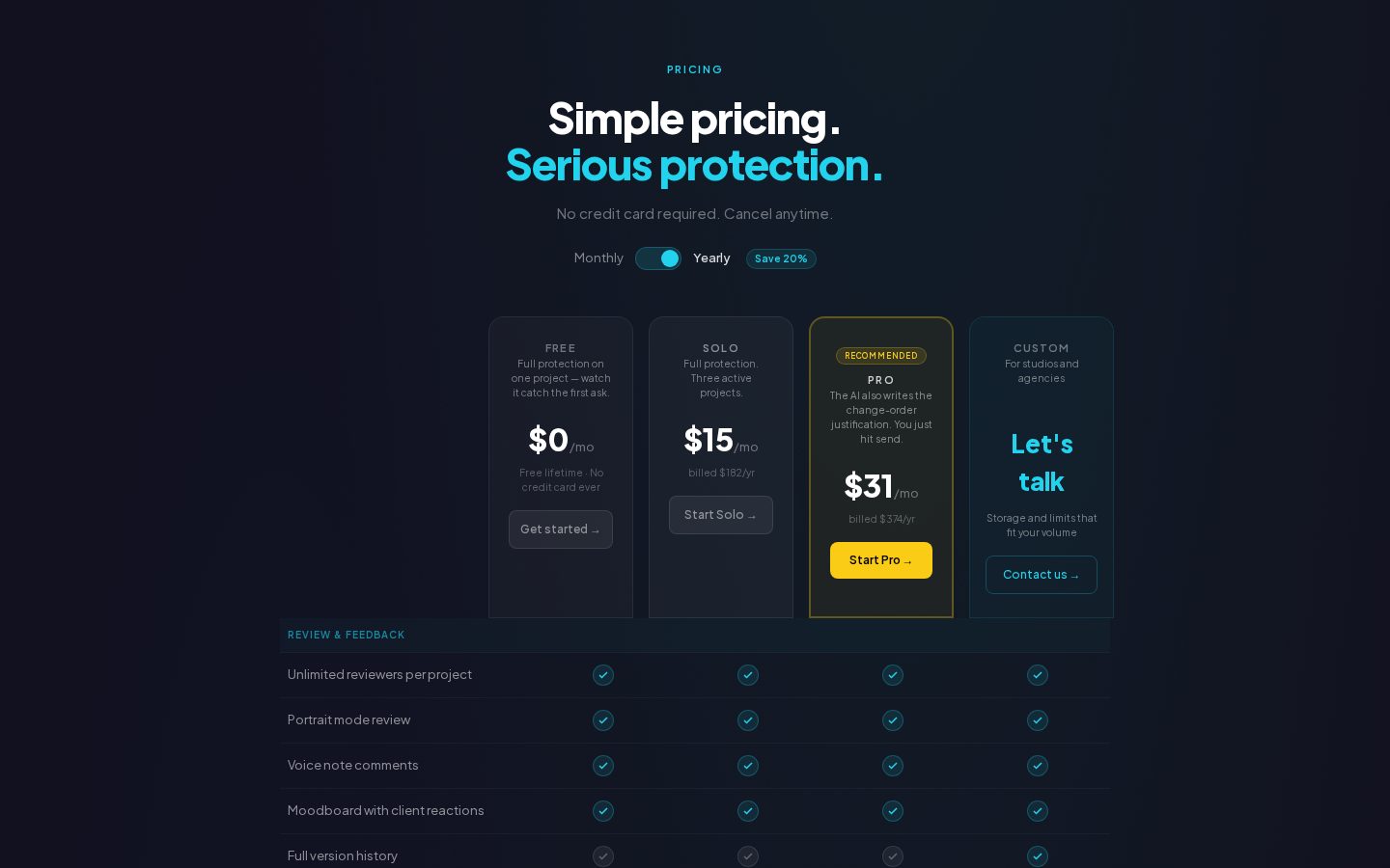 RevCue Pricing