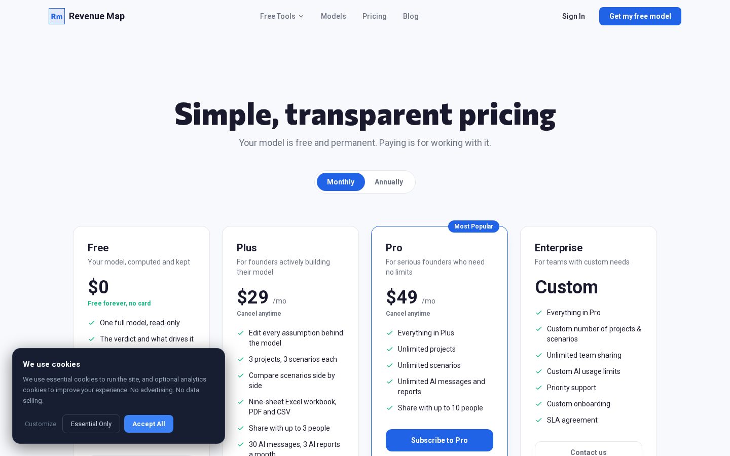 Revenue Map Pricing