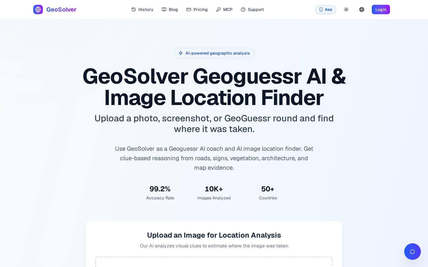 Reverse Image Location Homepage