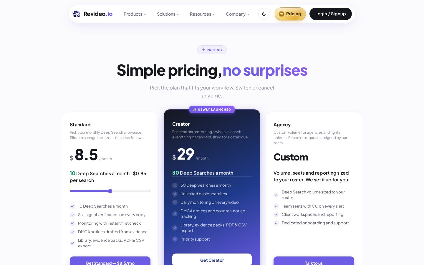 Revideo Pricing