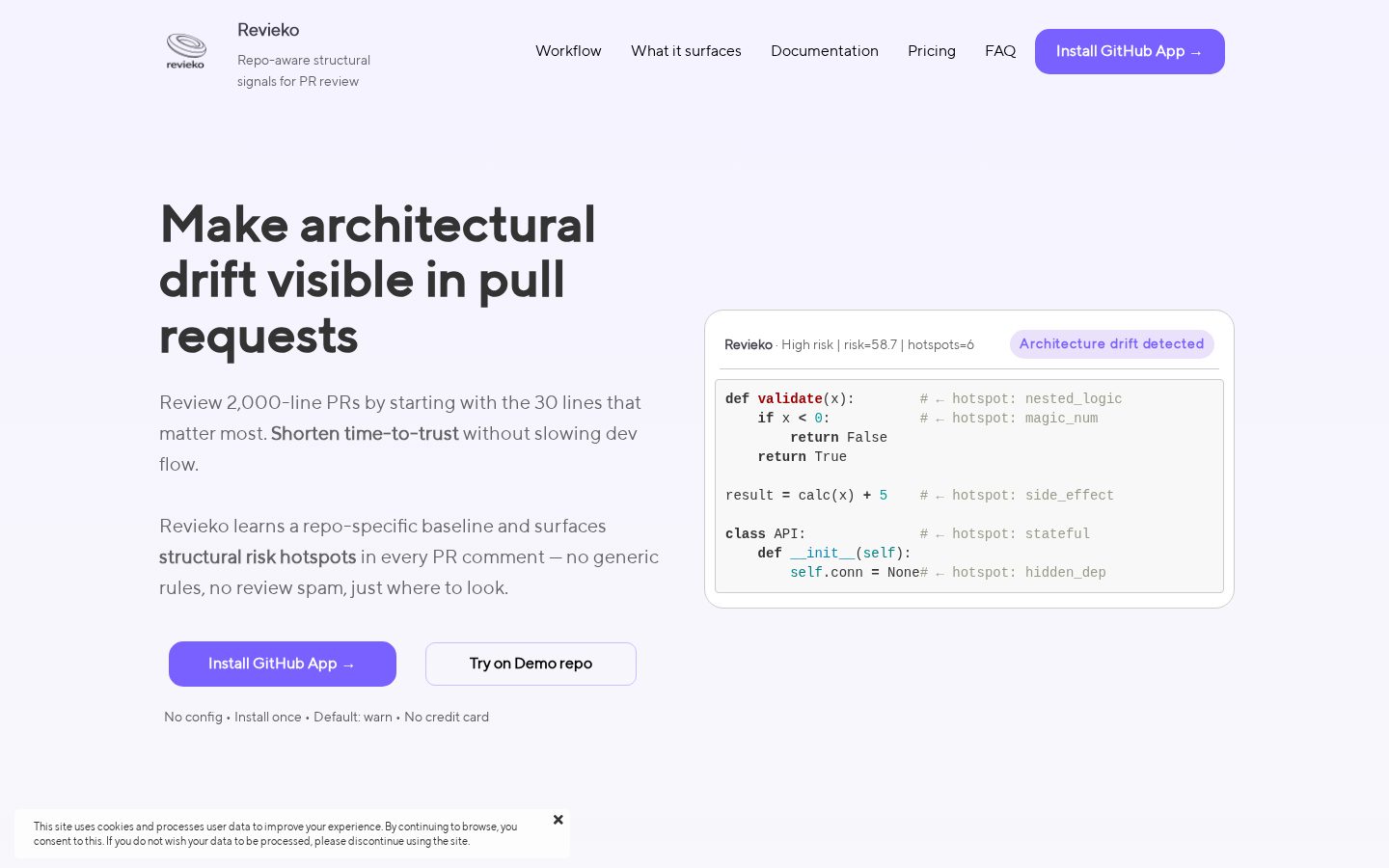 Revieko Homepage