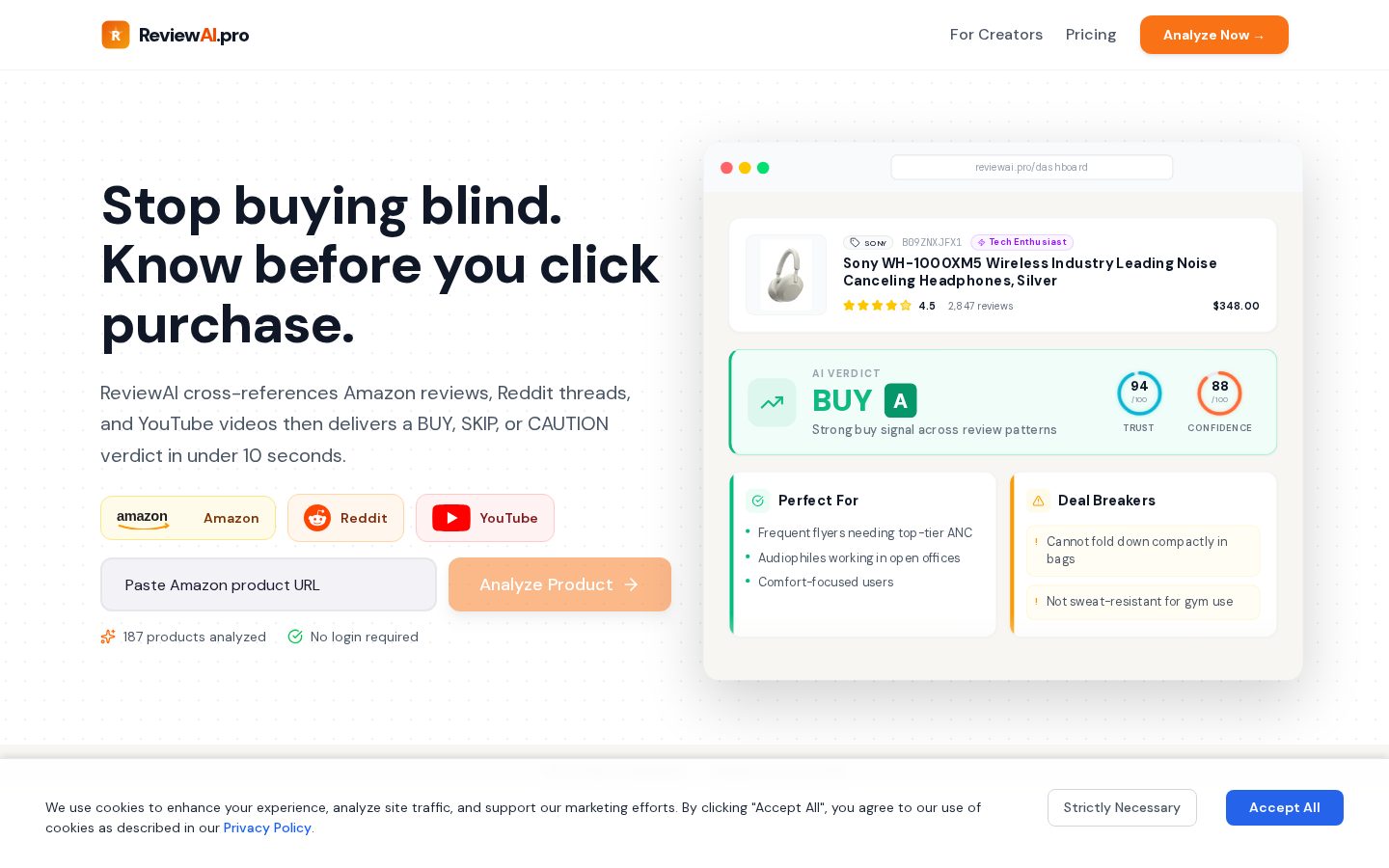 ReviewAI Homepage