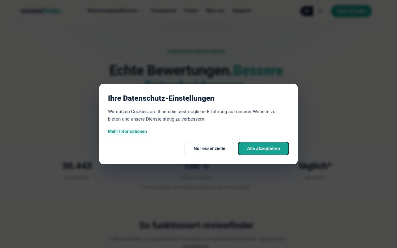 reviewfinder Homepage