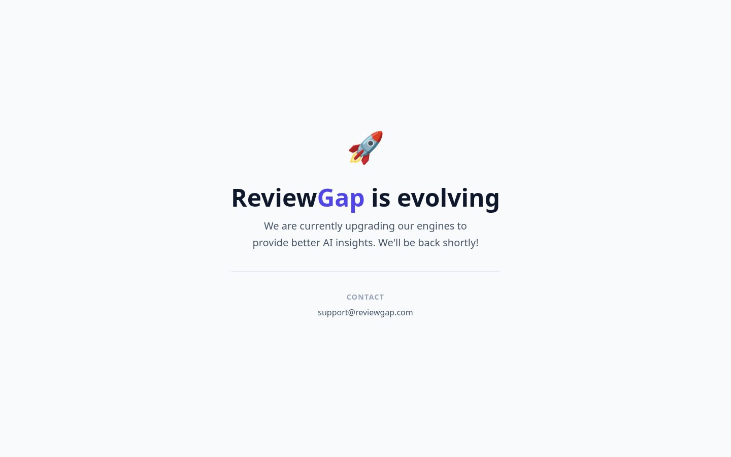 ReviewGap Homepage