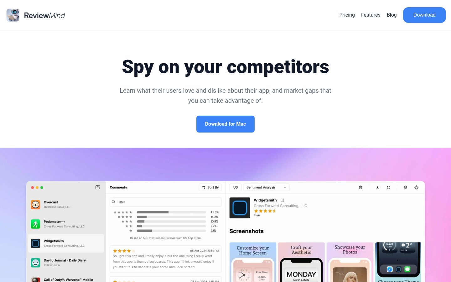 ReviewMind Homepage