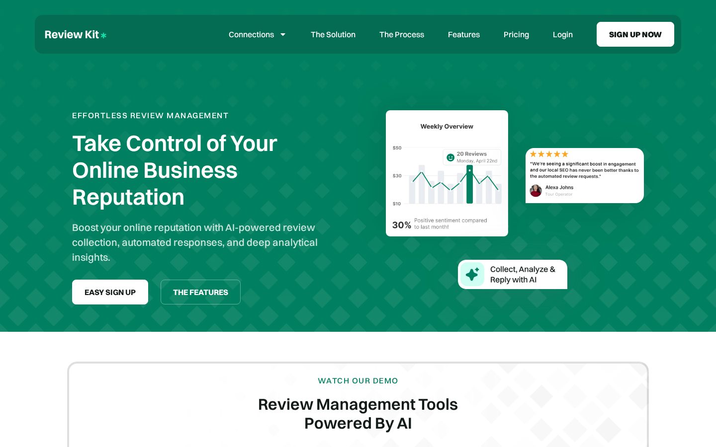 ReviewSense AI Homepage