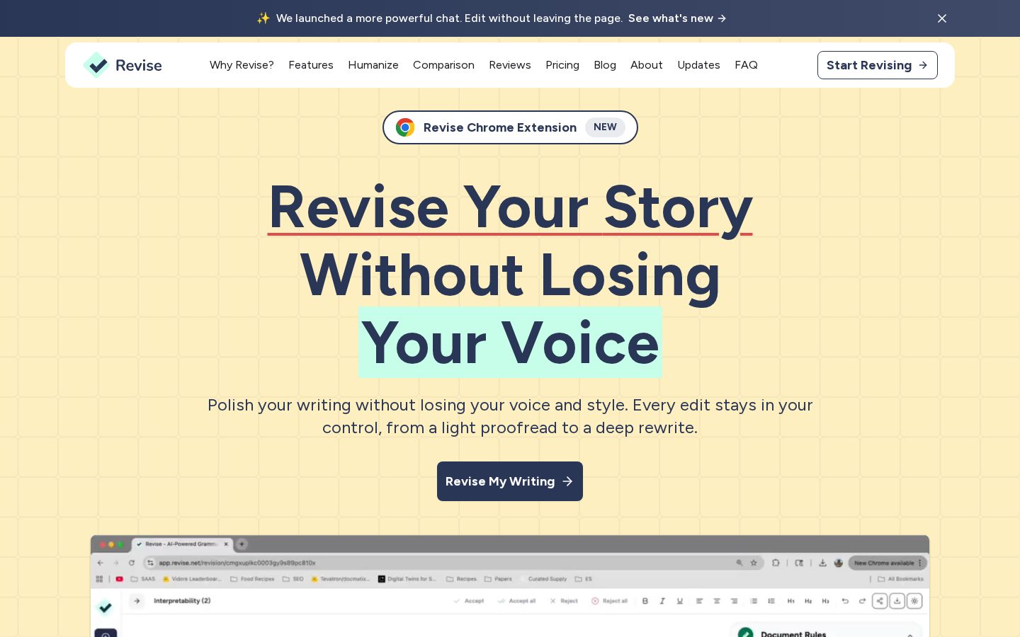 Revise Homepage