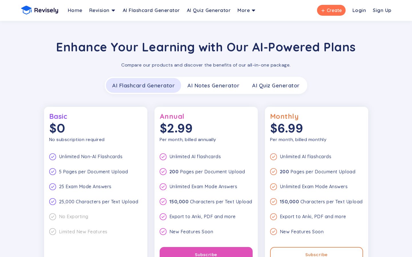 Revisely Pricing