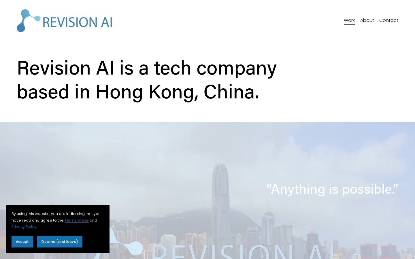 Revision AI Homepage