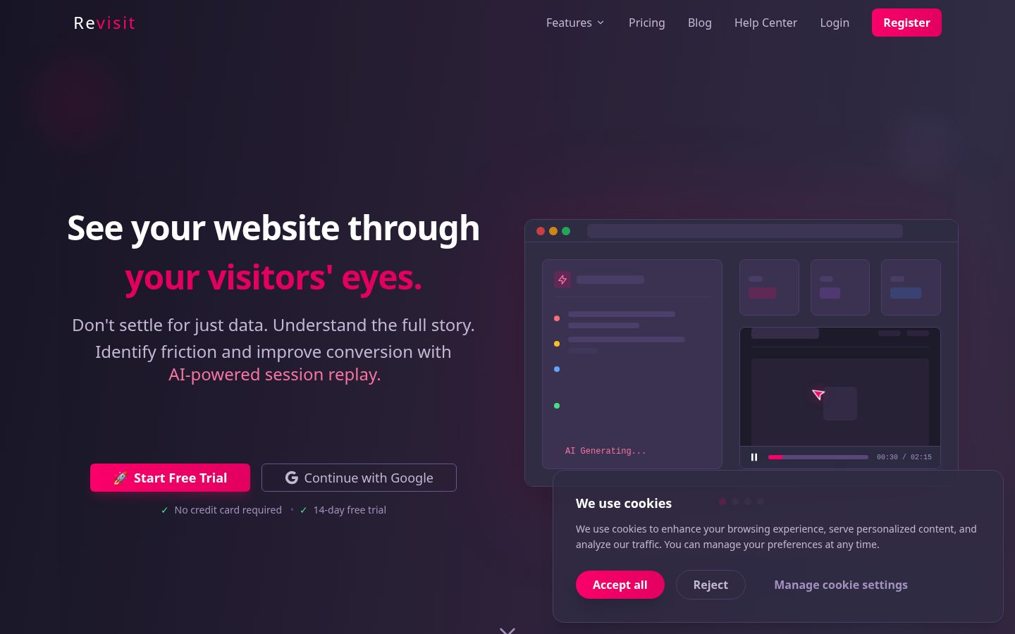 Revisit Homepage