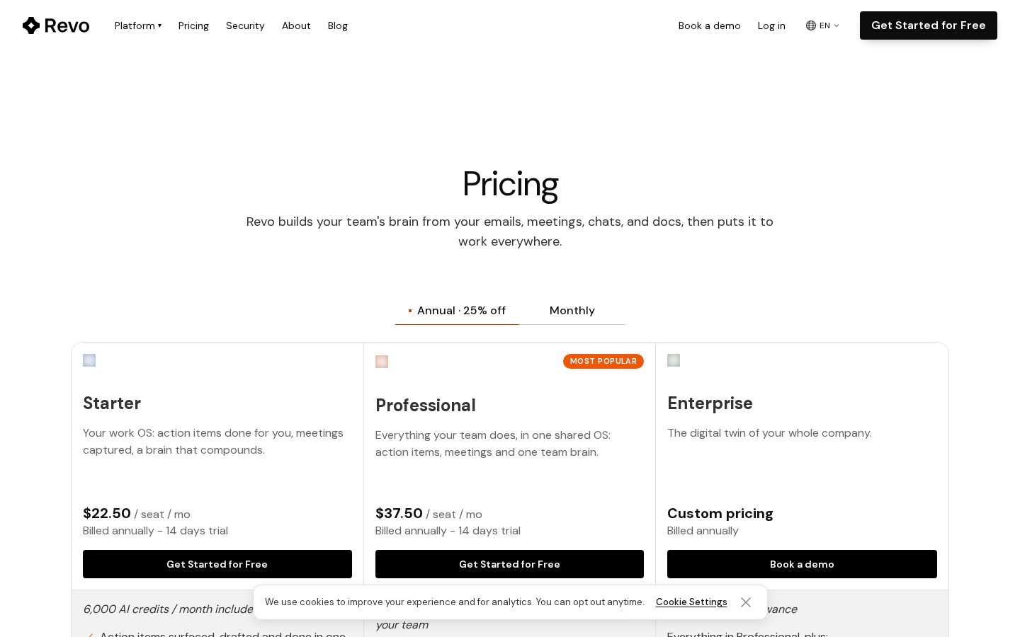 Revo AI Email Assistant Pricing