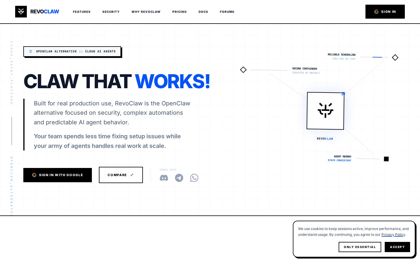 RevoClaw Homepage