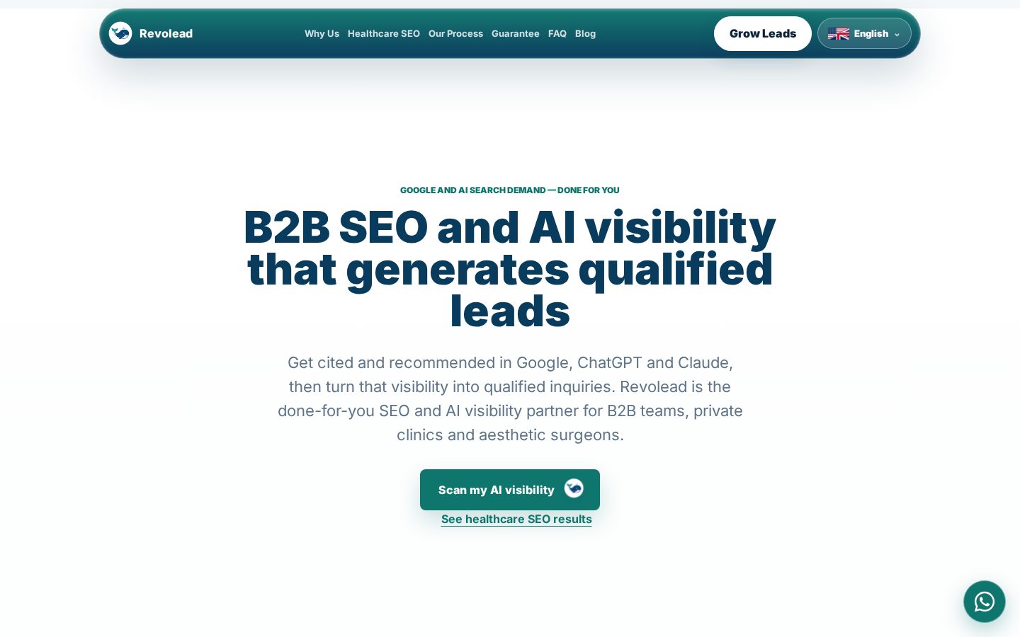 Revolead Homepage