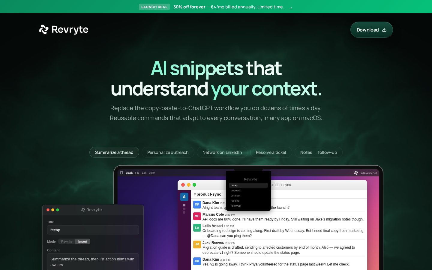 Revryte Homepage
