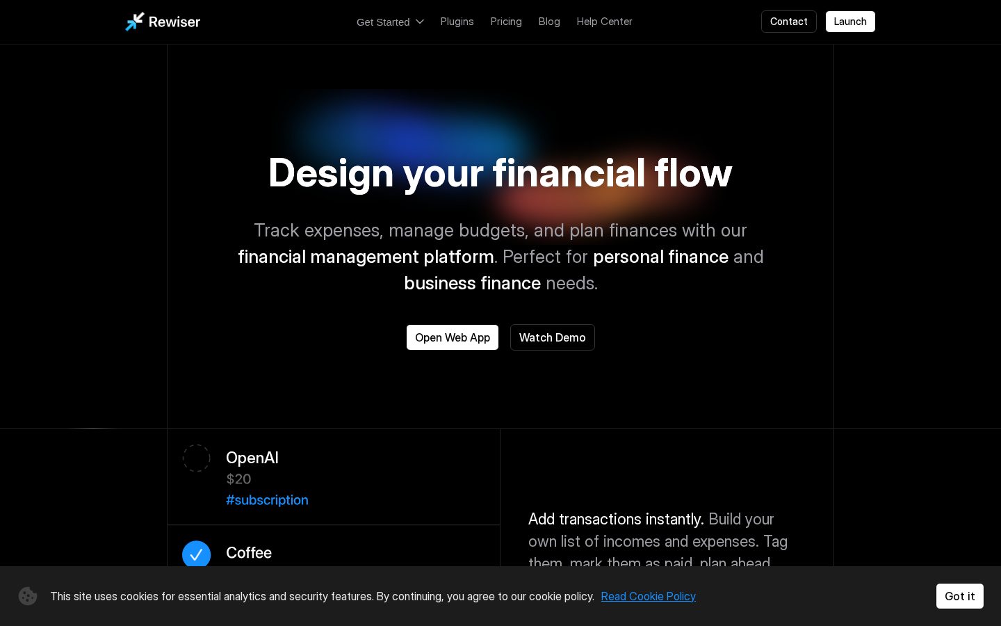 Rewiser Homepage