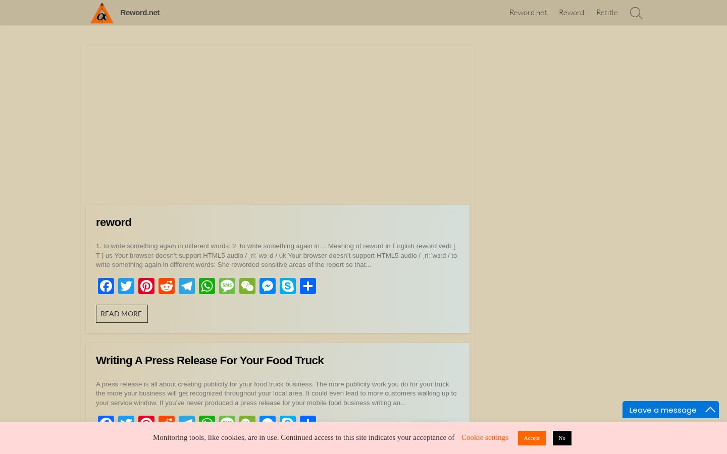 Reword Homepage