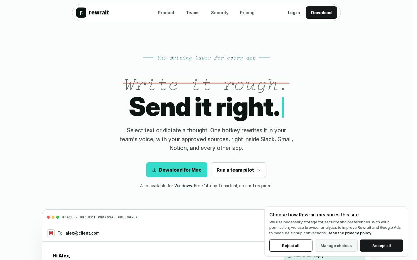 Rewrait for Windows Homepage
