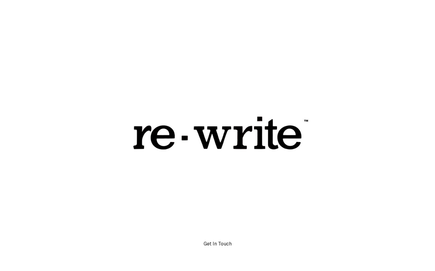 re:write Homepage