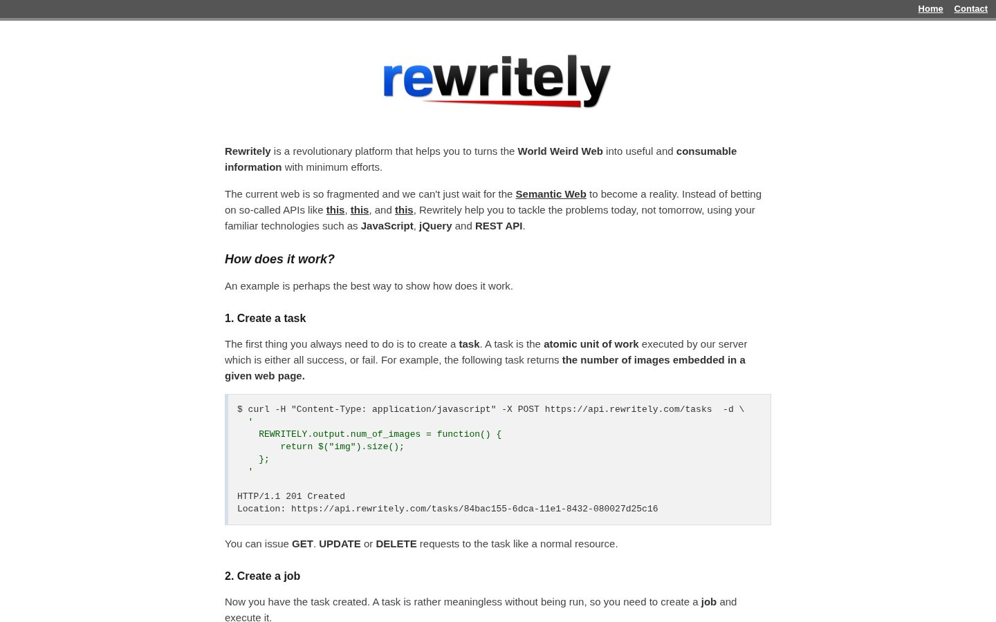 Rewrite.ly Homepage