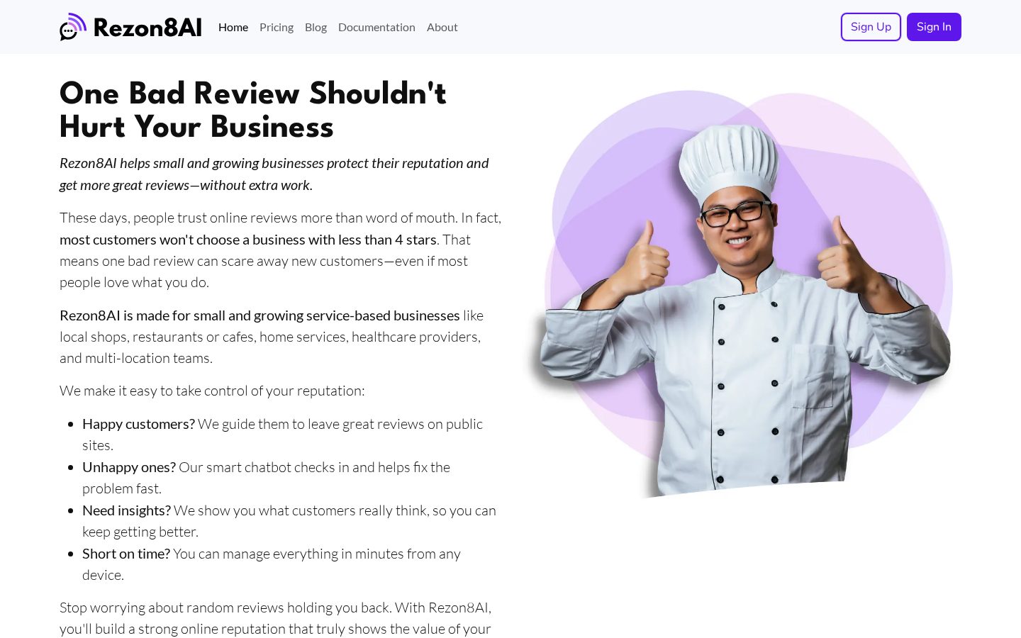 Rezon8AI Homepage
