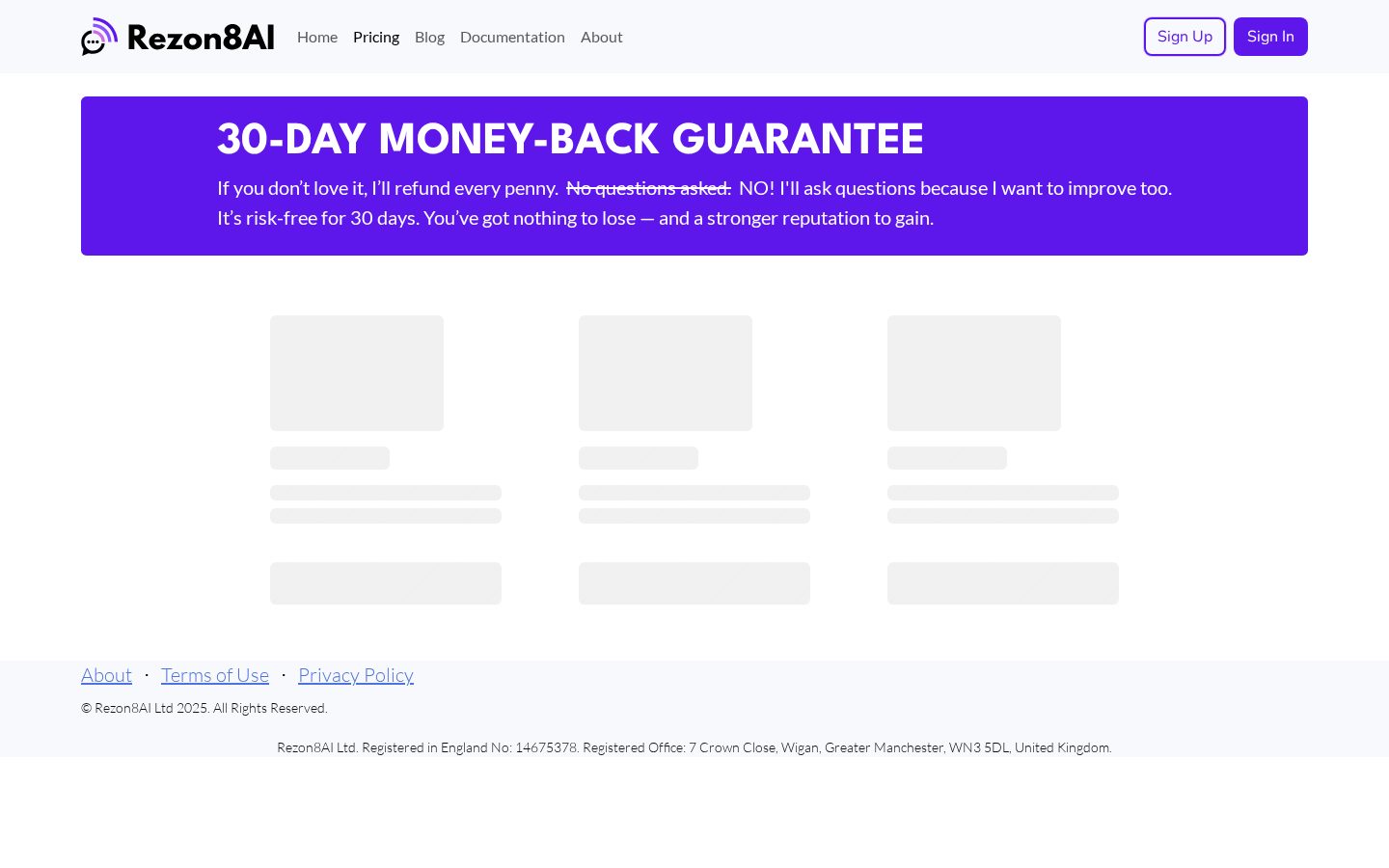 Rezon8AI Pricing