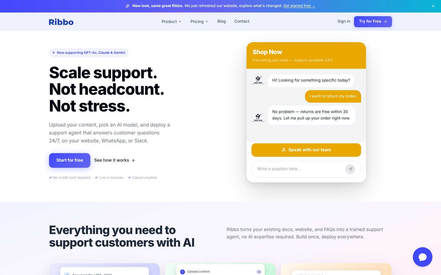 Ribbo AI Homepage