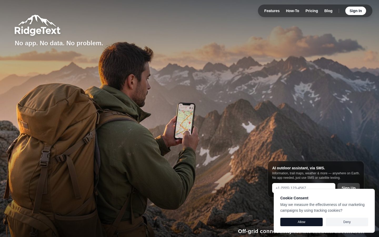 RidgeText Homepage