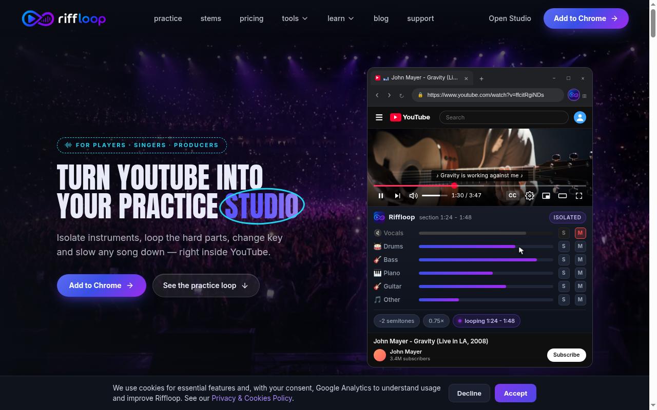 Riffloop Homepage