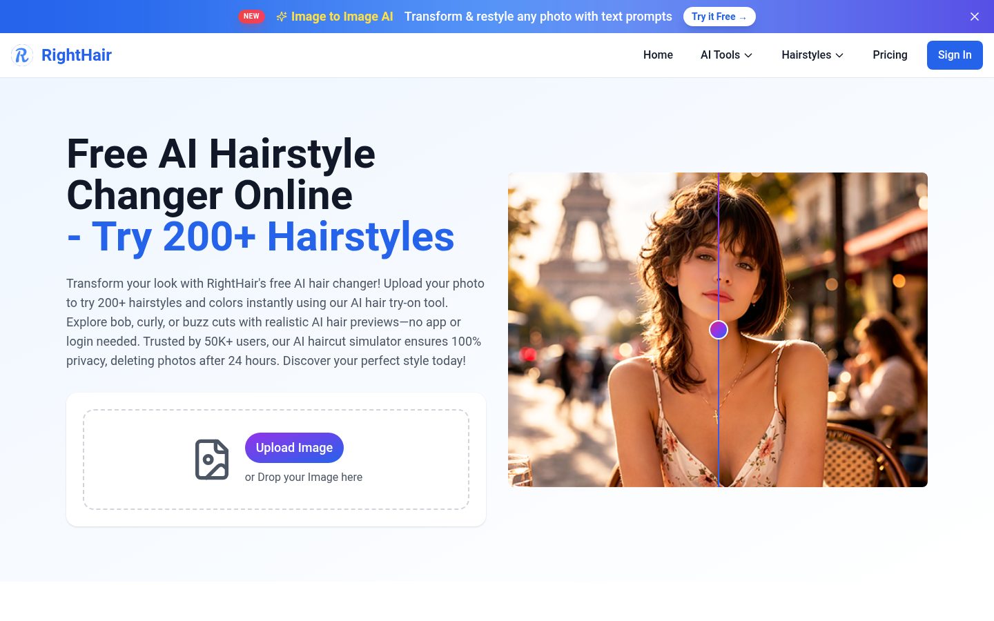 RightHair Homepage