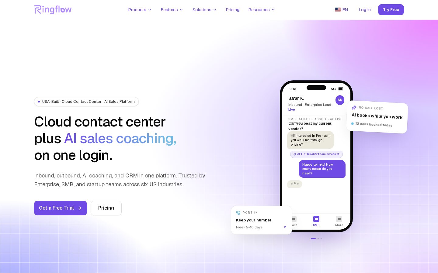 Ringflow Homepage
