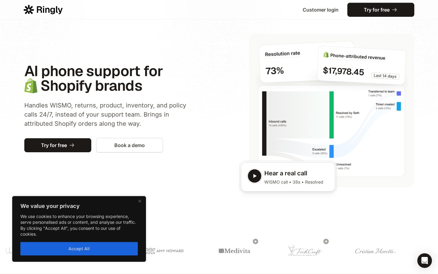Ringly Homepage
