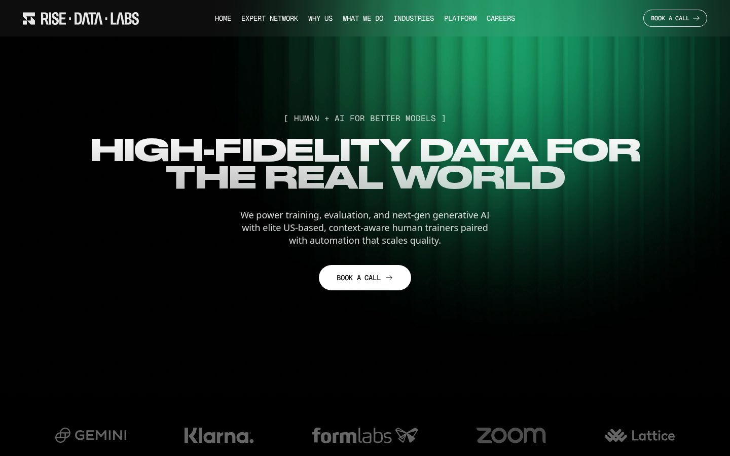 Rise Data Labs Homepage