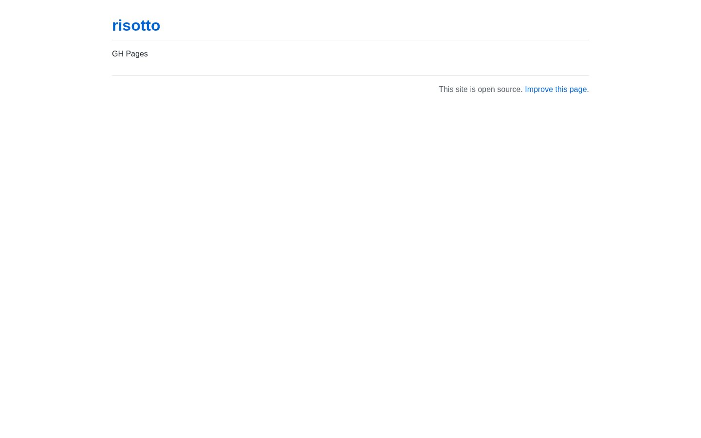 Risotto Homepage