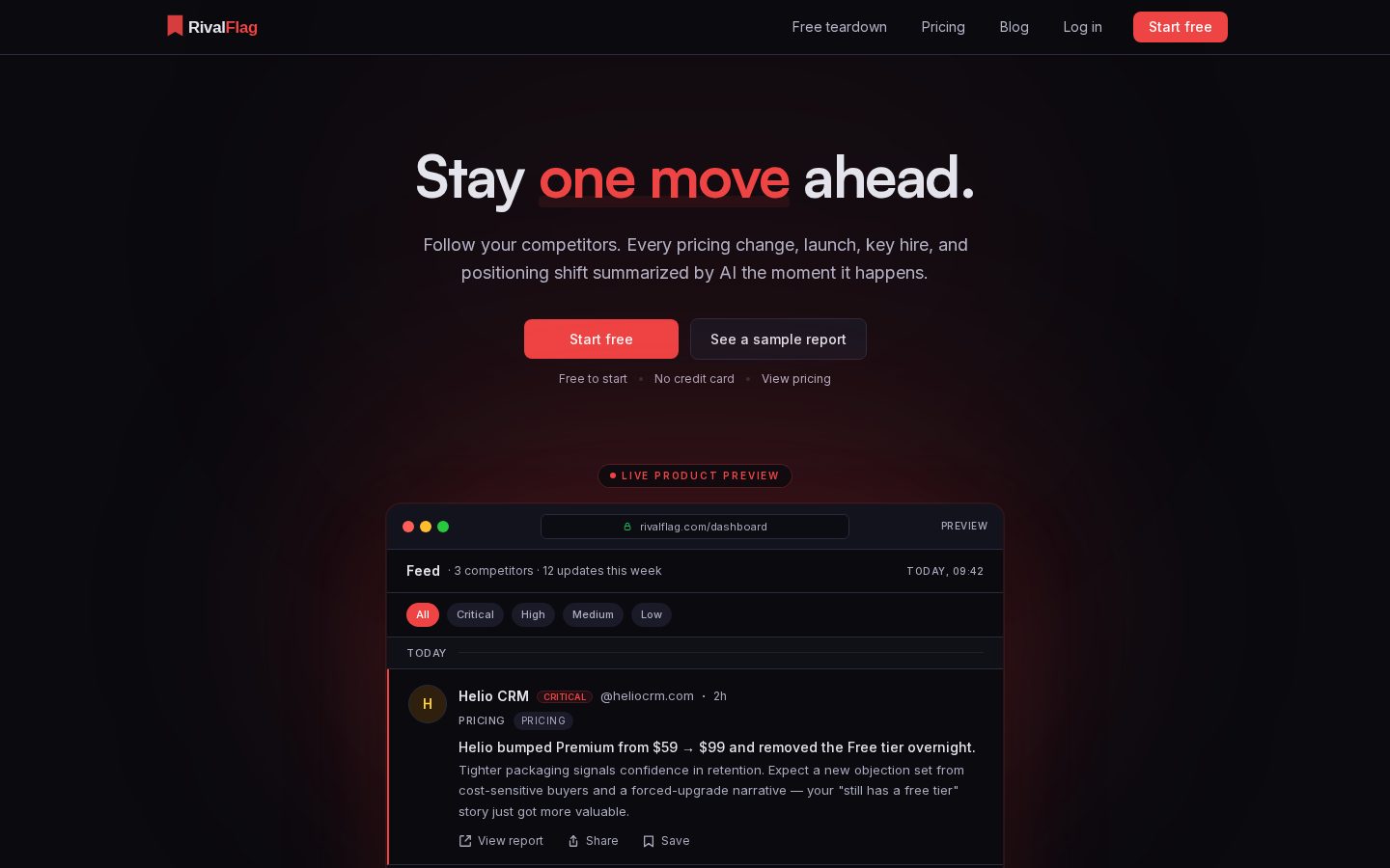 RivalFlag Homepage