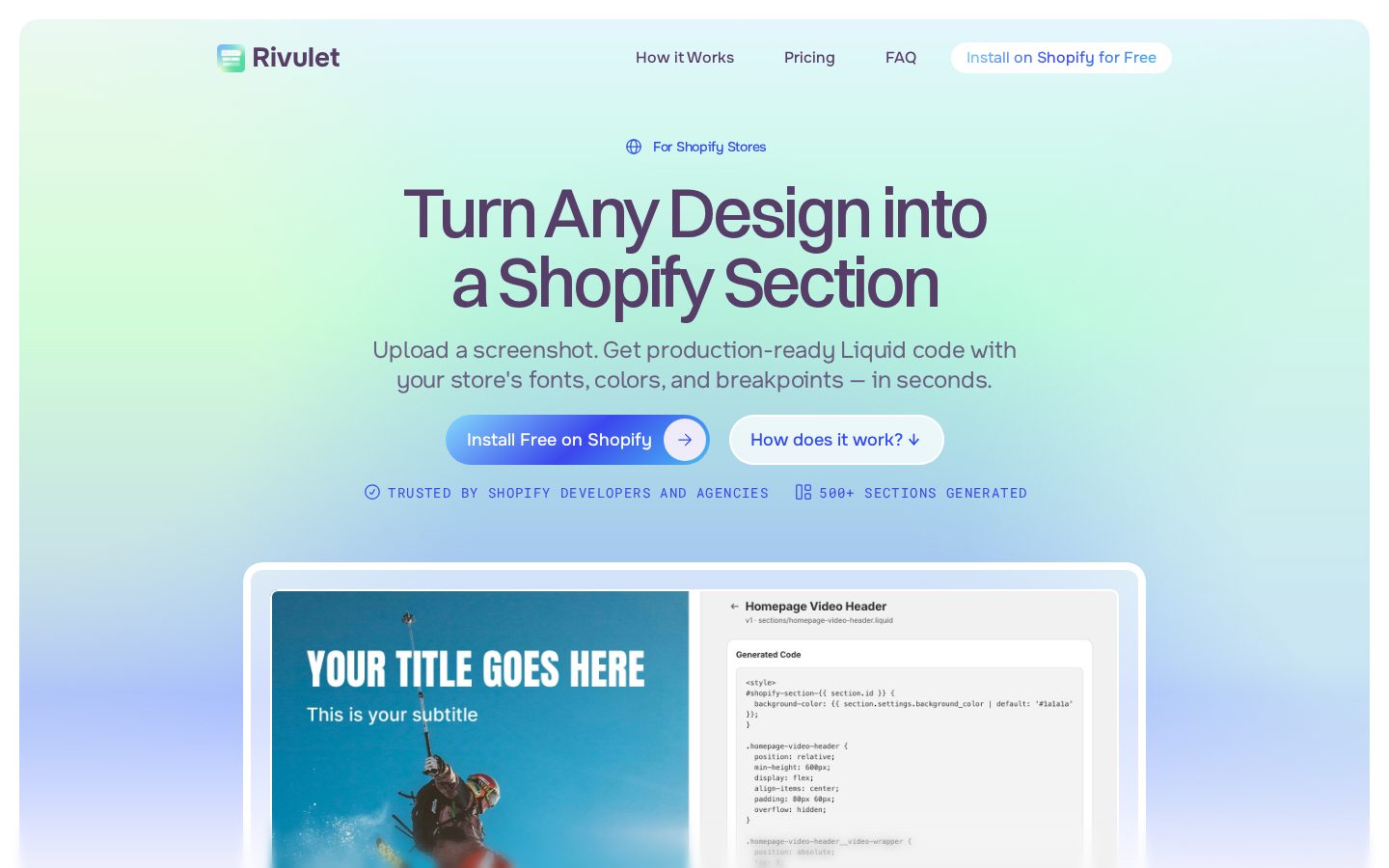 Rivulet Homepage