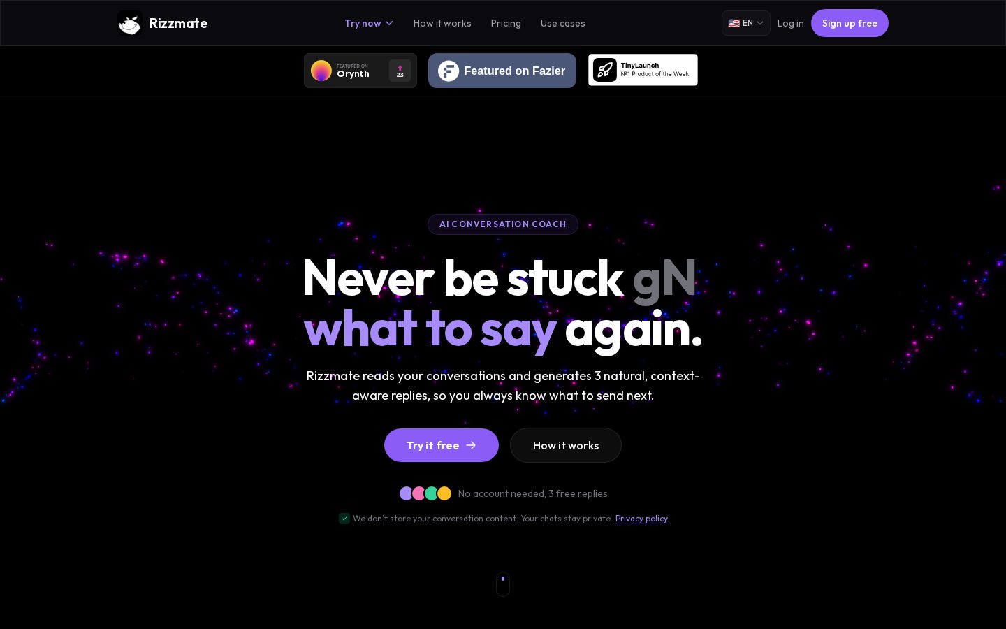 RizzmateAi Homepage