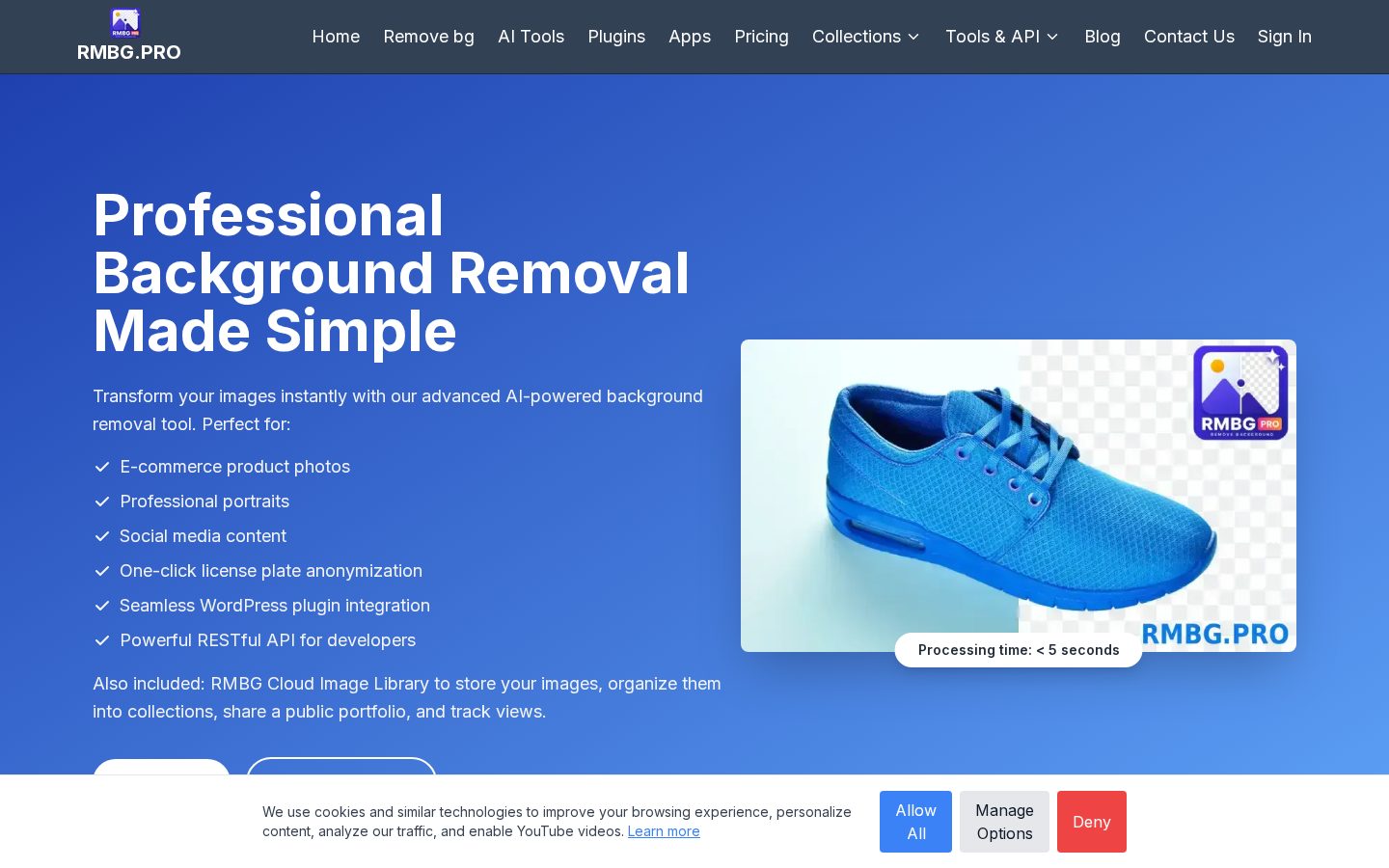 RMBG PRO Homepage