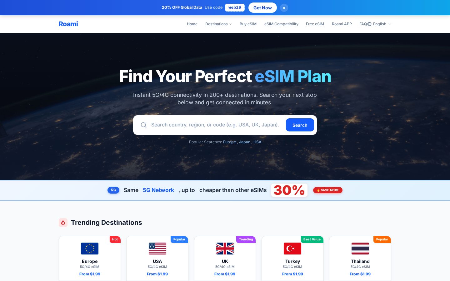 Roami Pricing