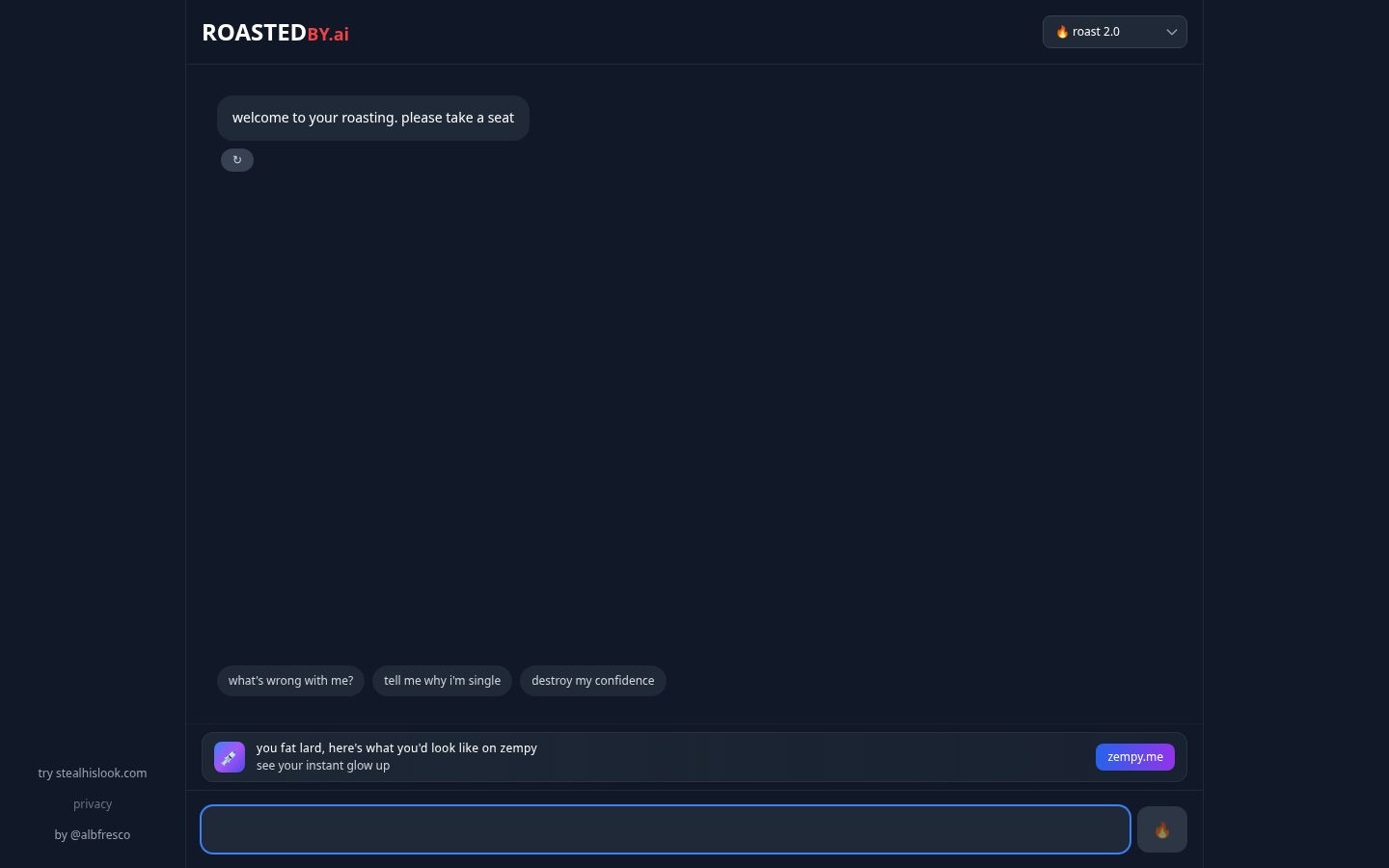 Roasted By.ai Homepage