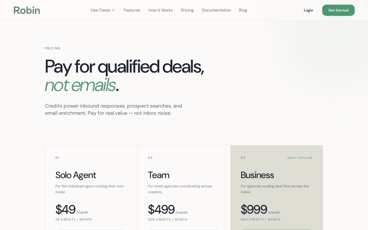 Robin Pricing