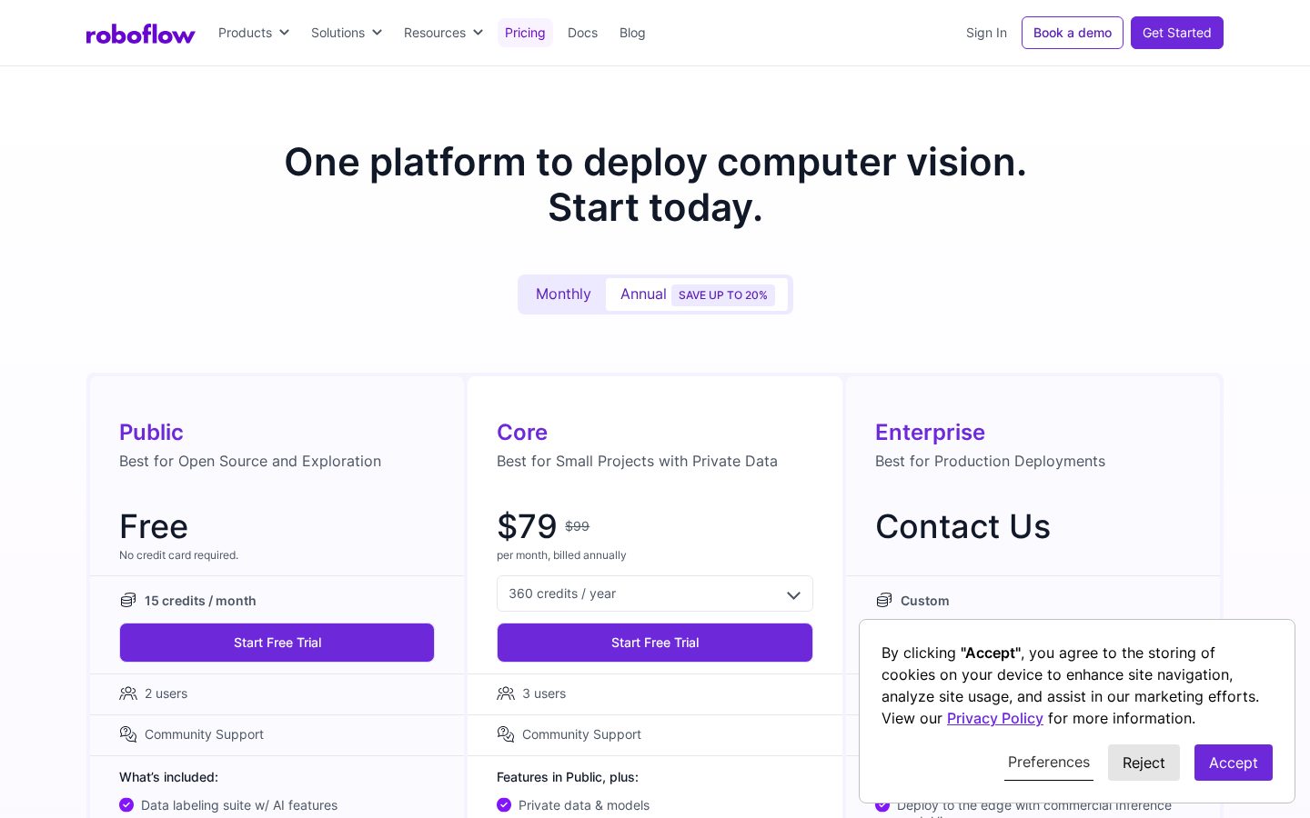 Roboflow Pricing