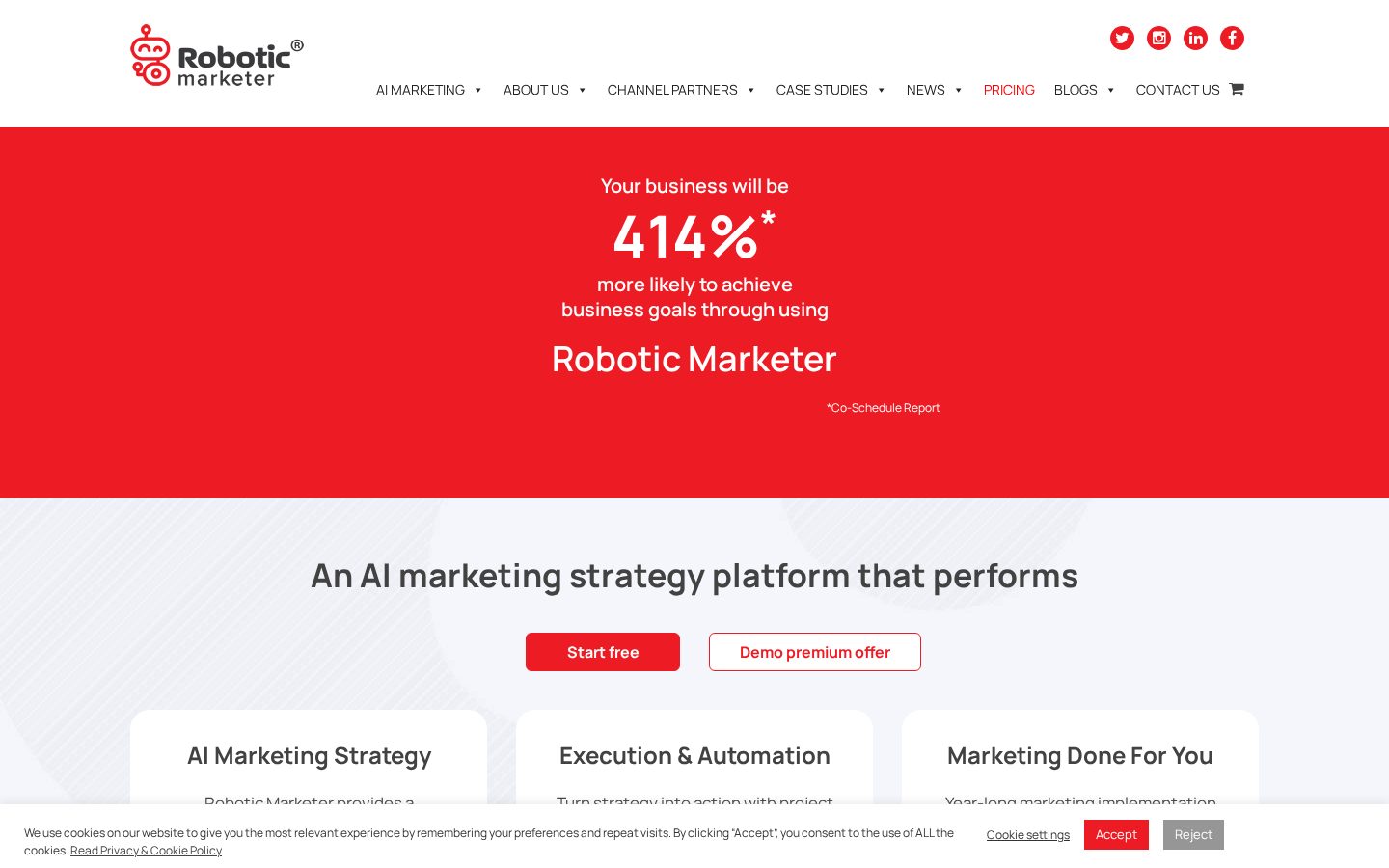 Robotic Marketer Pricing