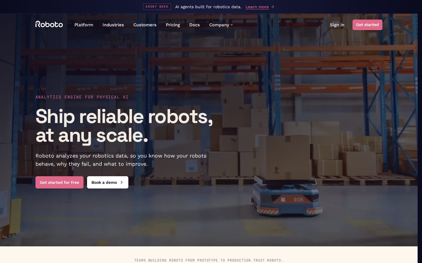 Roboto Homepage