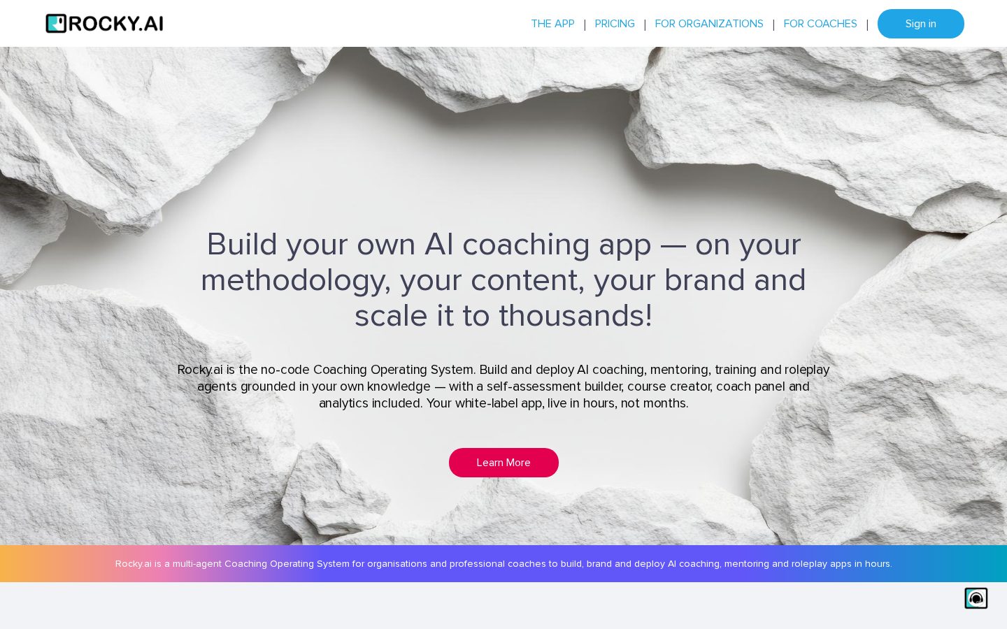 Rocky.ai Homepage